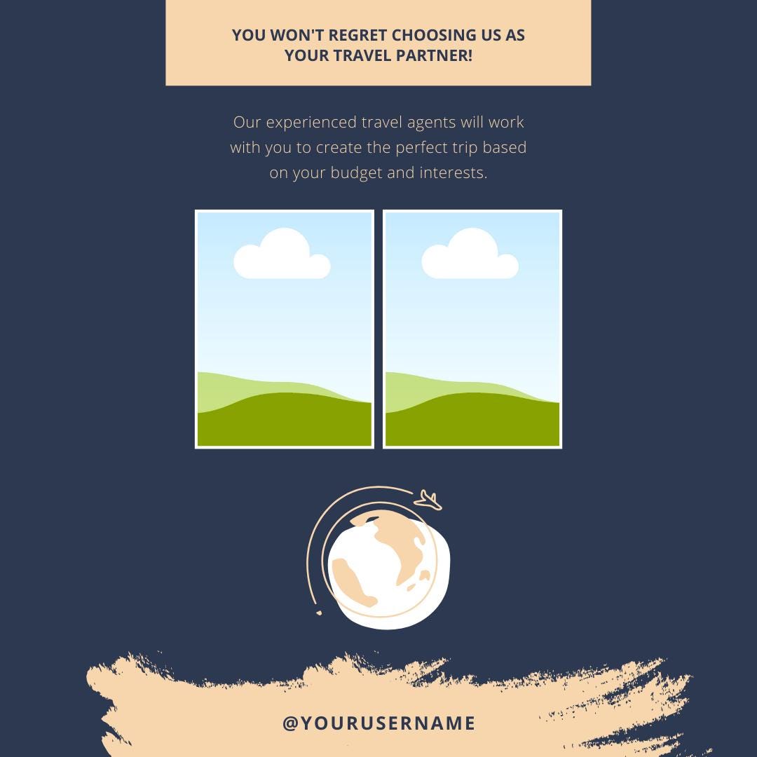 110 Travel Instagram Post and Story | Travel Blogger | Aesthetic Travel Graphics Social Media Planner, Analytics Guide - Social Canvas