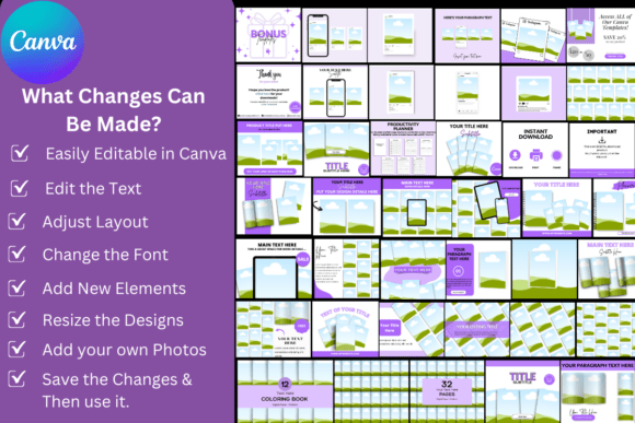 135 Editable Etsy Mockups (Canva Template Bundle) (MRR)