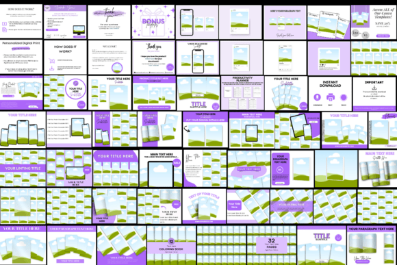 135 Editable Etsy Mockups (Canva Template Bundle) (MRR)