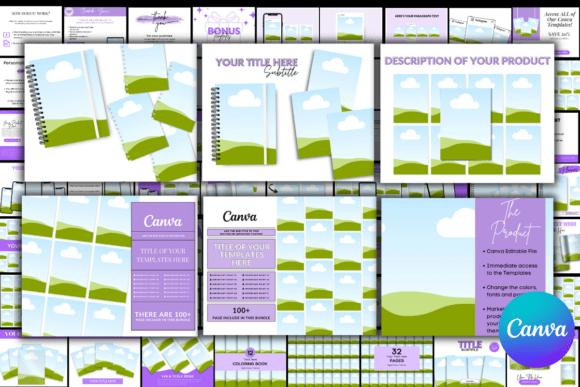 135 Editable Etsy Mockups (Canva Template Bundle) (MRR)