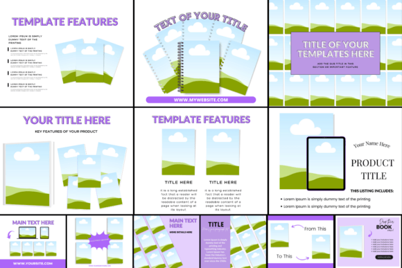 135 Editable Etsy Mockups (Canva Template Bundle) (MRR)