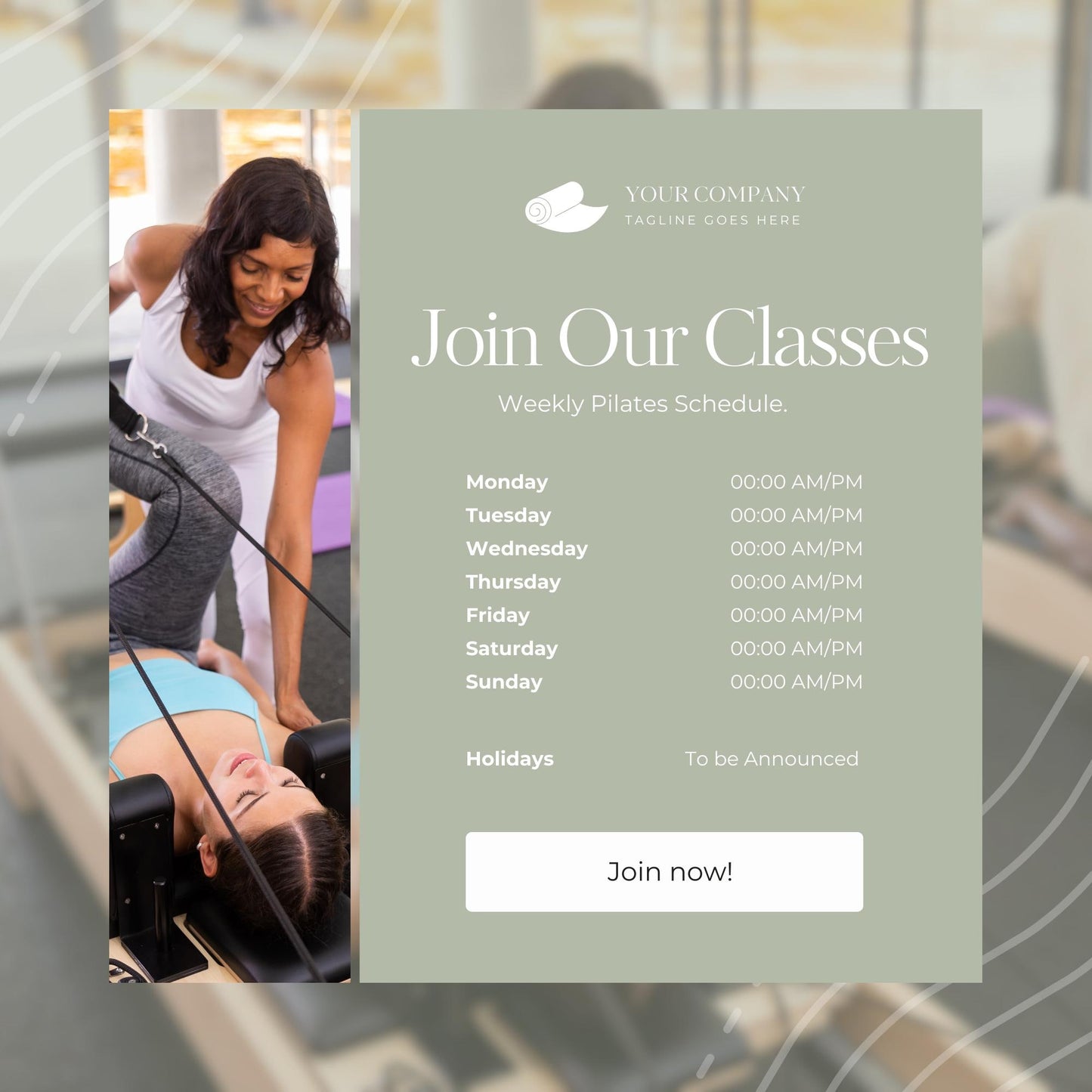 Pilates Social Media Templates | Fitness, Wellness & Studio | Social Media Planner, Analytics Guide and 800 Faceless Videos - Social Canvas