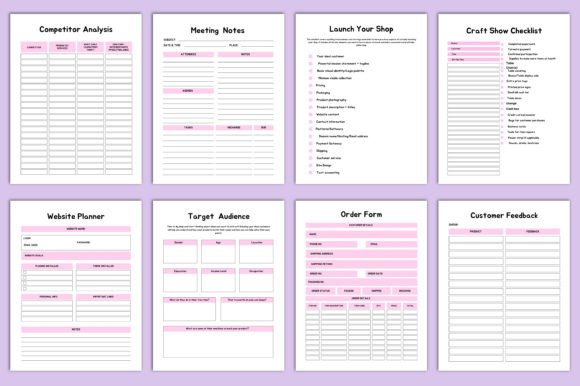 2025 Craft Business Planner – Editable Canva Template for Handmade Entrepreneurs - Social Canvas