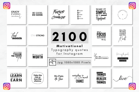 2100 Editable Motivational Quotes – Social Media Growth Kit (MRR)