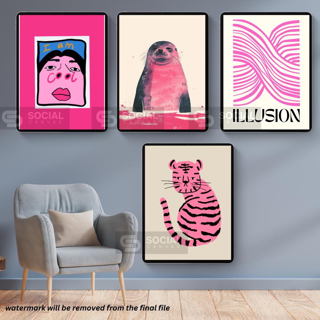 More Wine Pop Art - Playful Typography Wall Art - Iconic Pop Art Print | 600 Pop Art Prints Bundle - Social Canvas