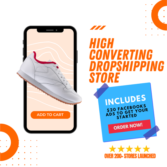 High Converting Shopify Dropshipping Store - includes $20 in Facebook ads