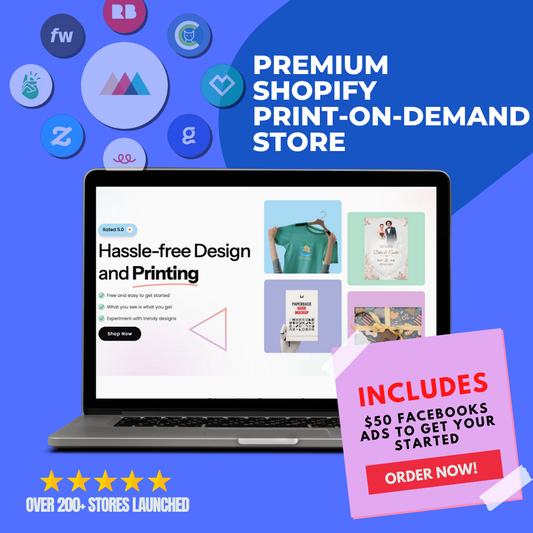 Done-For-You Shopify Print-On-Demand Store + $50 Facebook Ads (Ready-to-Launch Setup)