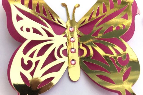 3D Layered Dragonflies and Butterflies - Social Canvas