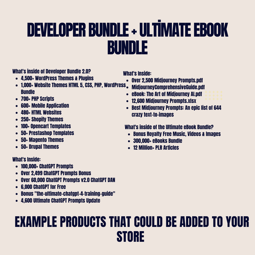 100 Digital Products + Done-for-You Shopify Store – Launch & Sell + Domain + 14-day money-back guarantee - $50 Facebook Ads Included