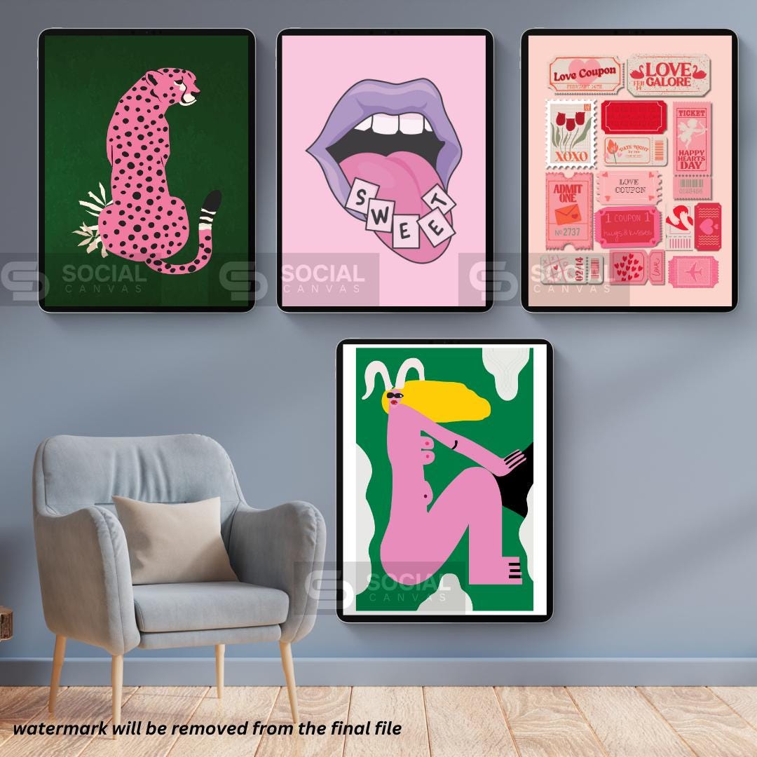 More Wine Pop Art - Playful Typography Wall Art - Iconic Pop Art Print | 600 Pop Art Prints Bundle - Social Canvas