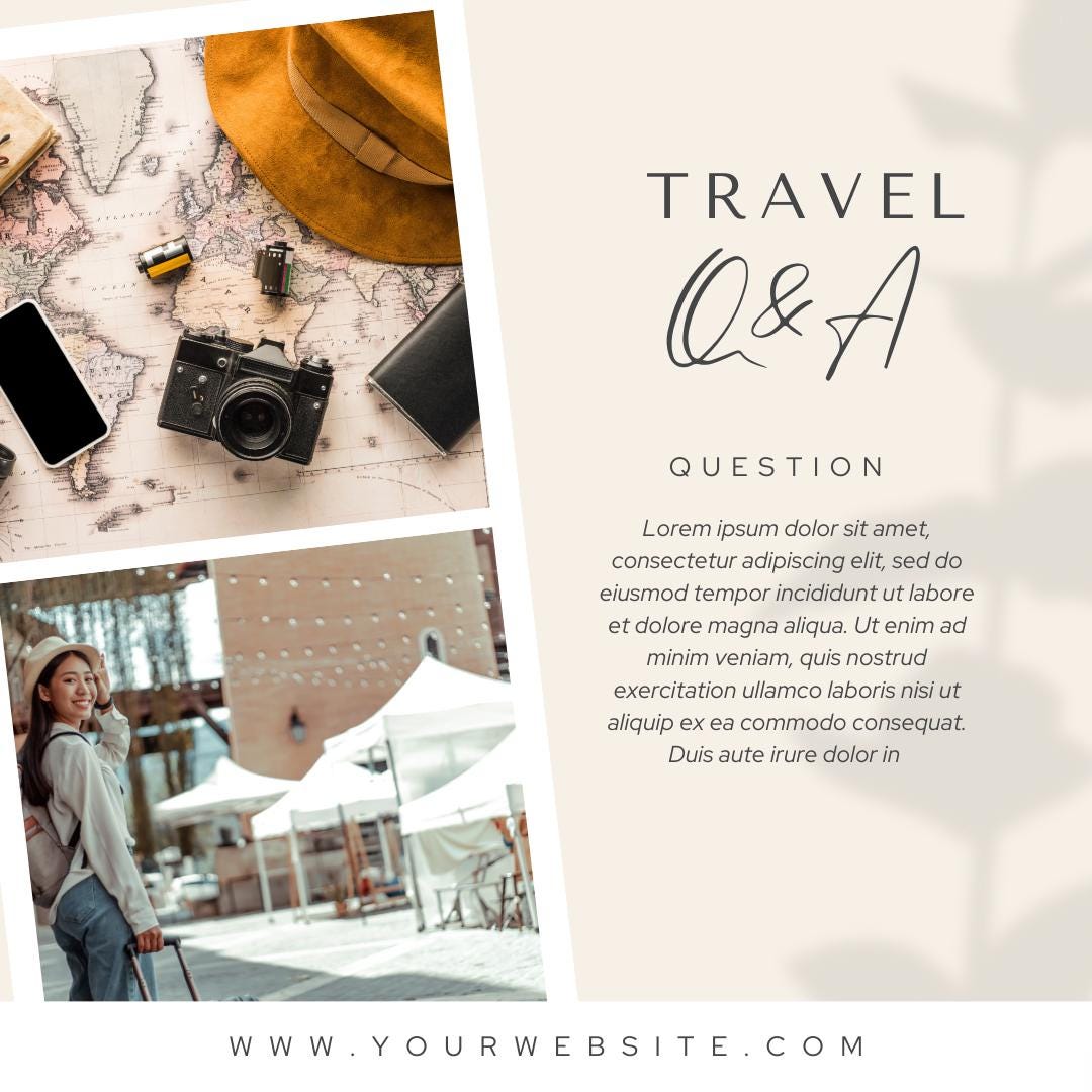 Travel Agent Social Media Canva Templates | Marketing Kit for Travel Agencies and Bloggers | Social Media Planner, Analytics Guide - Social Canvas