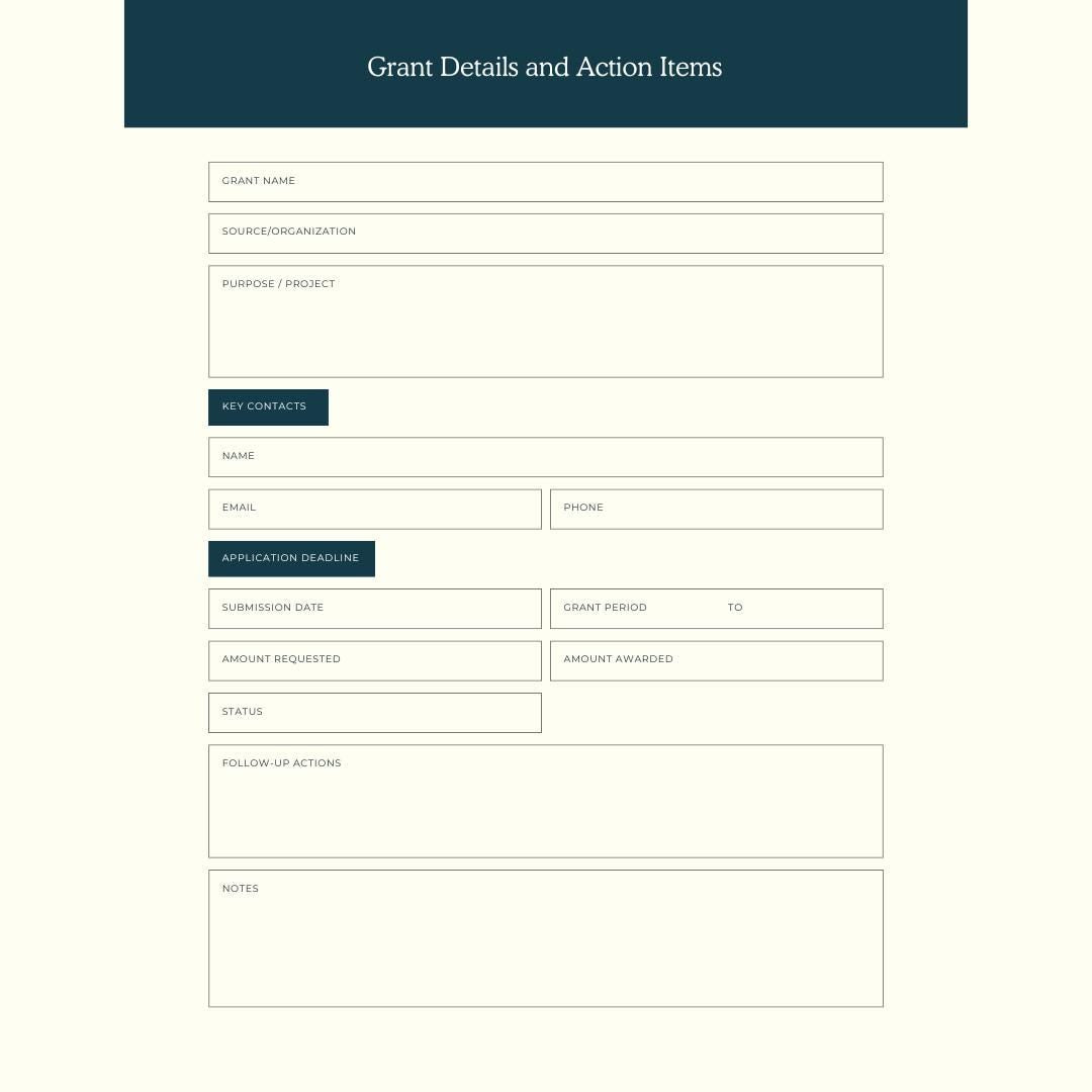 Non-Profit Planner | Fundraising, Grant Tracking & Organizational Management Guide - Social Canvas