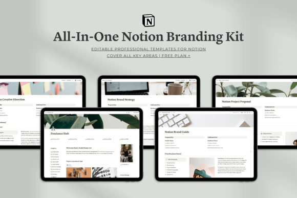 All-in-One Notion Branding Kit – Editable Templates for Personal & Business Branding (MRR)