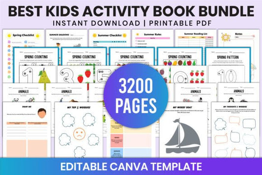 Best Kids Activity Book Bundle for Canva - Social Canvas