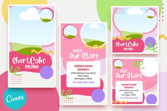 Cake Canva Templates – Editable Social Media Posts for Bakers, Shops & Food Creators (MRR)