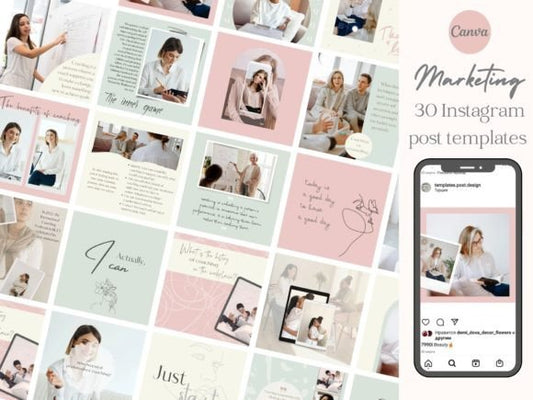 Instagram Coach Templates – Editable Social Media Kit for Business (MRR) - Social Canvas