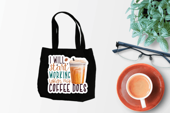 Coffee-Themed Printable Sticker Pack (MRR)