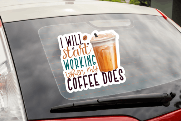 Coffee-Themed Printable Sticker Pack (MRR)
