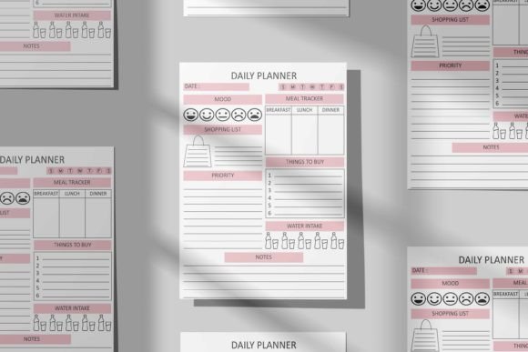 Daily Planner Printable – Minimalist PDF for Productivity & Time Management (MRR)