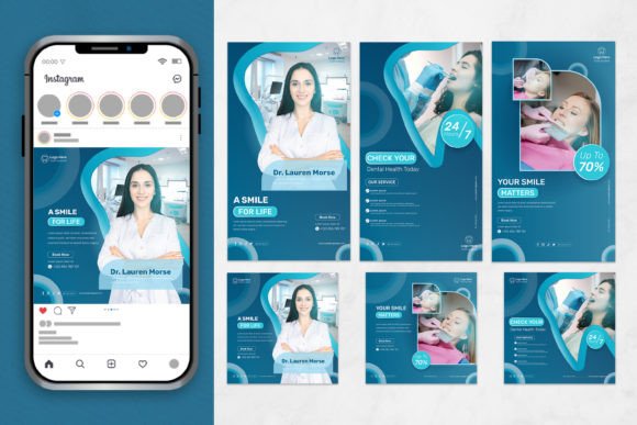 Dental Clinic Social Media Templates – Editable Canva Kit for Dentists & Orthodontists (MRR)