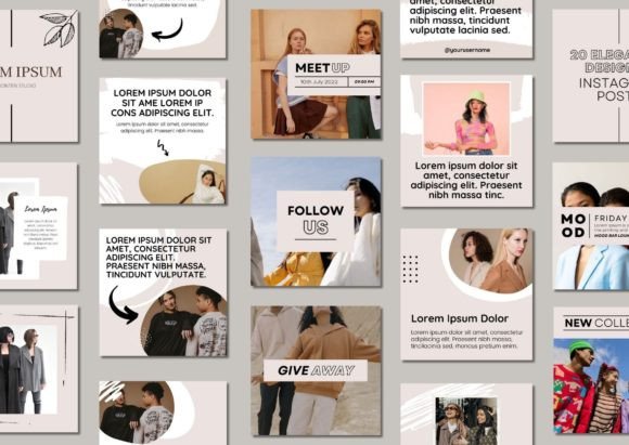 Luxury Fashion Instagram Templates – Editable Canva & PSD Designs (MRR)