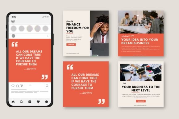 Finance Social Media Templates – Editable Canva Kit for Business & Banking (MRR) - Social Canvas
