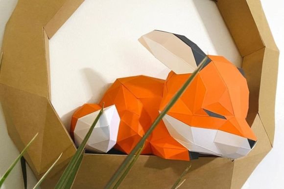 3D Fox Paper Art – Layered SVG Cutting File for Cricut & Silhouette (MRR) - Social Canvas