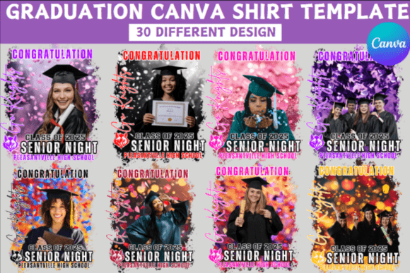 Graduation Bootleg Bundle – Editable Canva Templates for Shirts, Flyers & More - Social Canvas