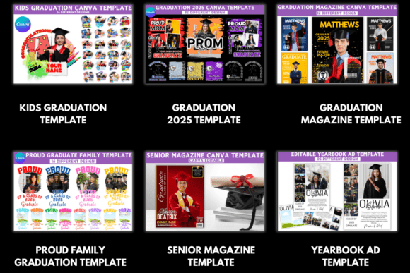 Graduation Bootleg Bundle – Editable Canva Templates for Shirts, Flyers & More - Social Canvas