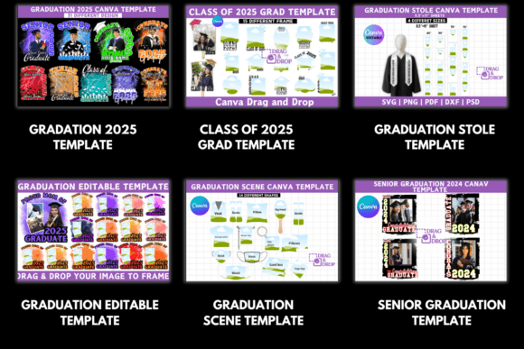 Graduation Bootleg Bundle – Editable Canva Templates for Shirts, Flyers & More - Social Canvas