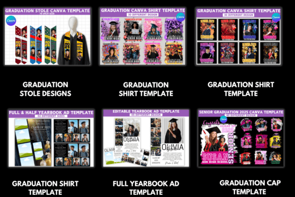 Graduation Bootleg Bundle – Editable Canva Templates for Shirts, Flyers & More - Social Canvas