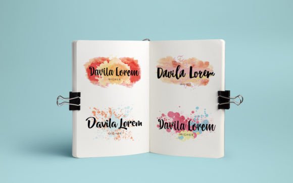 Watercolor & Brush Logo Branding Kit – Hand-Painted Logo Elements, Backgrounds & Design Tools