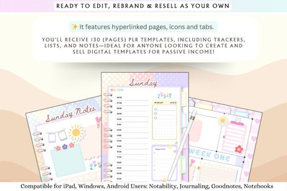 Canva Digital Planner – PLR License for Resale & Commercial Use (MRR) - Social Canvas