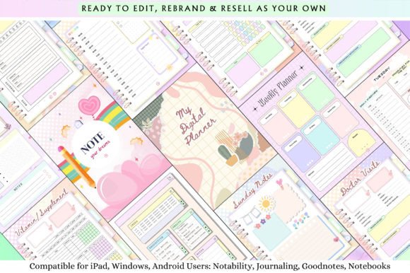 Canva Digital Planner – PLR License for Resale & Commercial Use (MRR) - Social Canvas