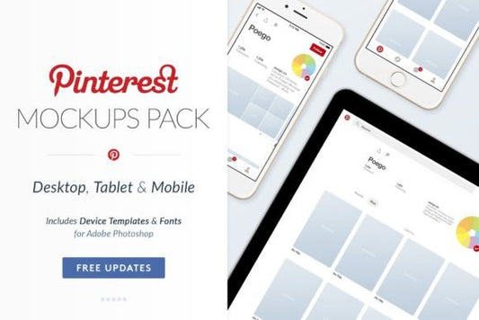 Pinterest Social Media Mockups Pack - Social Canvas