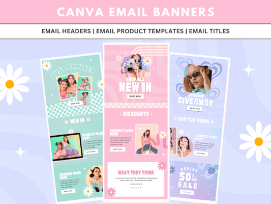 Retro Email Newsletter Canva Template – Editable Design for Campaigns & Promotions (MRR) - Social Canvas