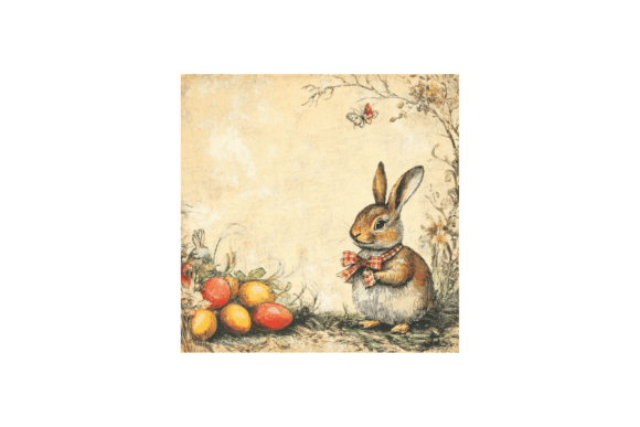 Vintage Easter Postcard Backgrounds Pack - Social Canvas