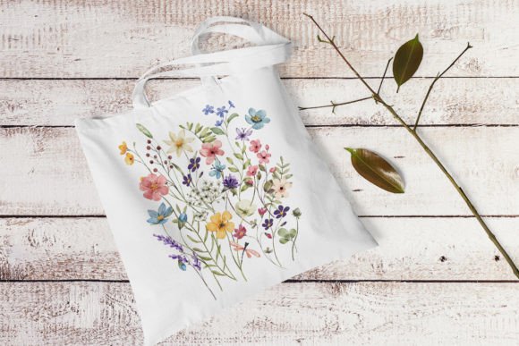 Wildflower & Butterfly Clipart Set with Dragonflies (MRR)
