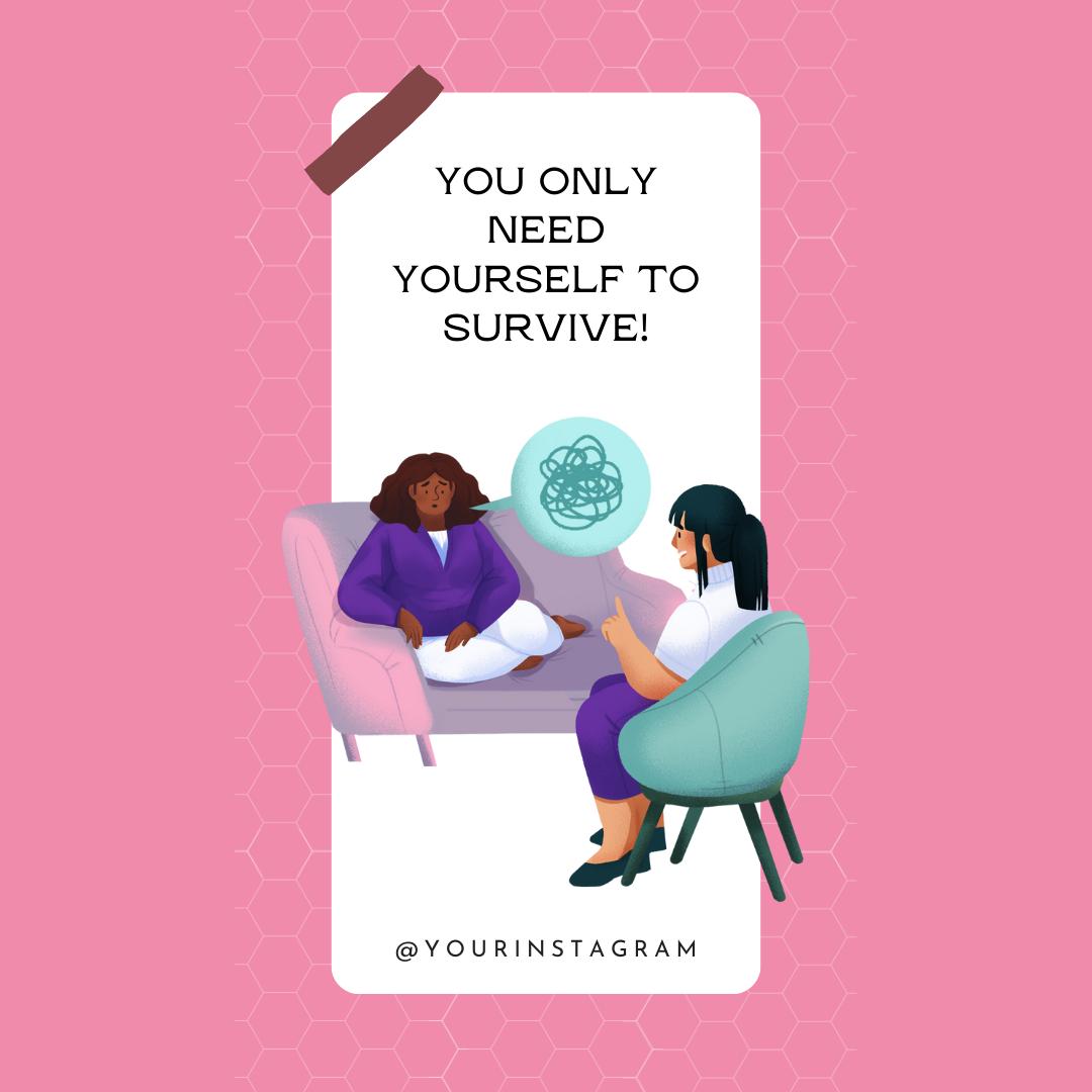 Mental Health Instagram Story Templates Canva | Self-Care and Wellness Social Media Kit | Inspirational and Mindfulness Posts - Social Canvas
