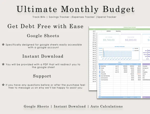 All-in-One CRM Template for Excel & Google Sheets – Track Leads, Sales & Contacts Easily - Includes Free Google Sheets Budget Planne
