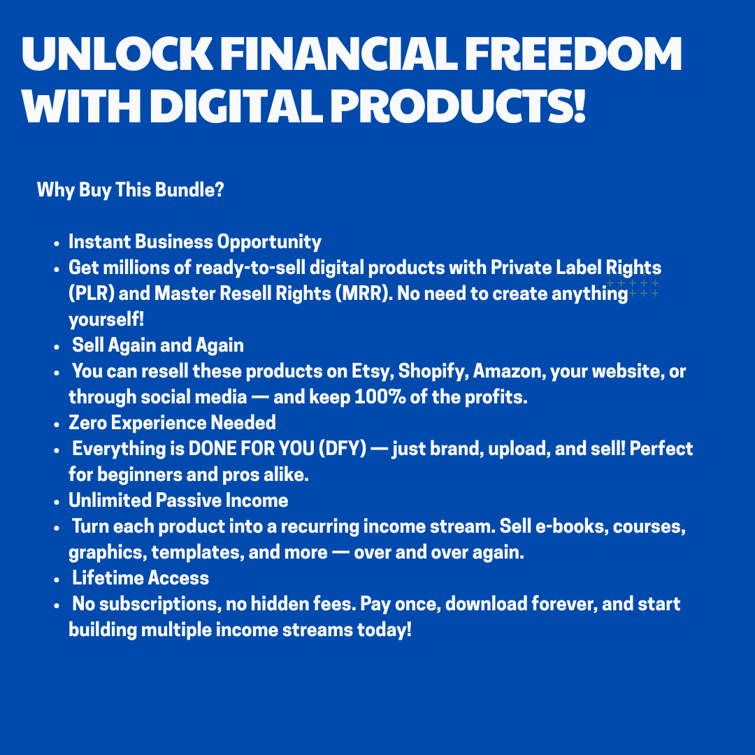 Massive DFY Digital Products Vault – Millions of PLR/MRR Files to Build & Sell Instantly
