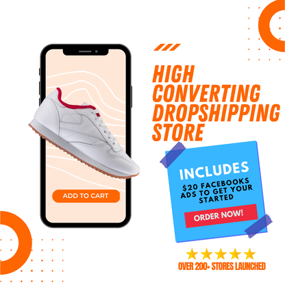 High Converting Shopify Dropshipping Store - includes $20 in Facebook ads