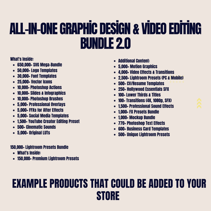 100 Digital Products + Done-for-You Shopify Store – Launch & Sell + Domain + 14-day money-back guarantee - $50 Facebook Ads Included