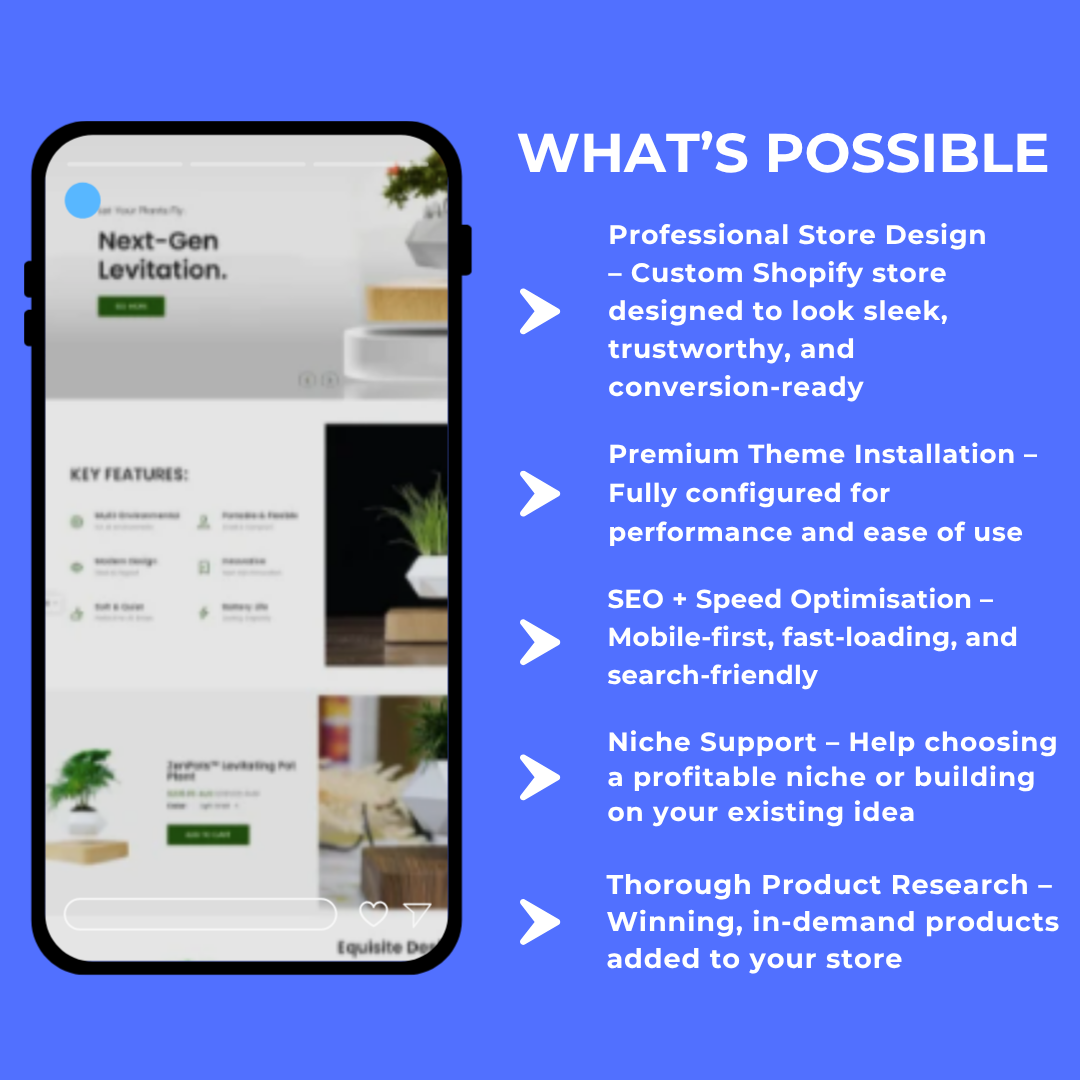 Done-For-You Shopify Print-On-Demand Store + $50 Facebook Ads (Ready-to-Launch Setup)