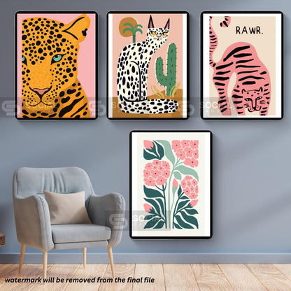Frida Kahlo Pop Art Portrait - Vibrant Feminist Icon Wall Art | 600 Pop Art Prints Bundle - Social Canvas