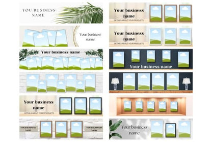Etsy Banner Template – Editable Canva Design with Printable Shop Mockup (MRR) - Social Canvas