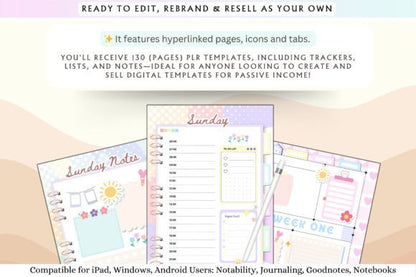 Canva Digital Planner – PLR License for Resale & Commercial Use (MRR) - Social Canvas