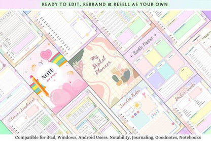 Canva Digital Planner – PLR License for Resale & Commercial Use (MRR) - Social Canvas