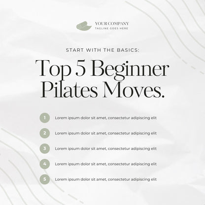 Pilates Social Media Templates | Fitness, Wellness & Studio Marketing Graphics | Social Media Planner |Analytics Guide - Social Canvas