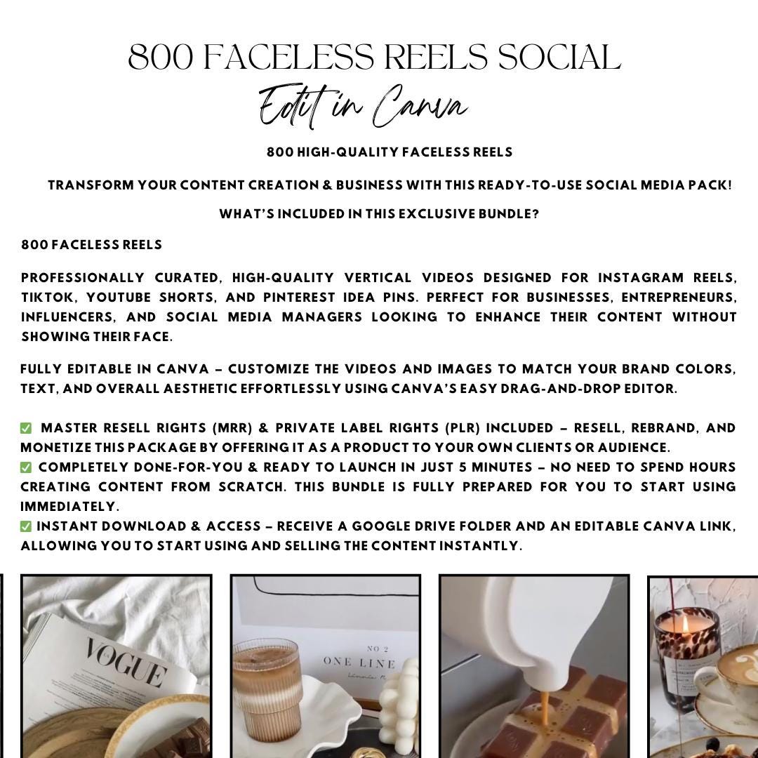Skincare Instagram and Stories | Beauty | Aesthetic Skin Care Graphics |Social Media Planner, Analytics Guide | 800 Faceless Videos - Social Canvas